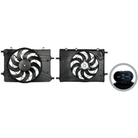 Resim Opel Astra J Chevrolet Cruze A 1.6 XER 2010 Sonrası Fan Motoru Davlumbazlı 400 Mm 4 Fişli 9 Kanat 