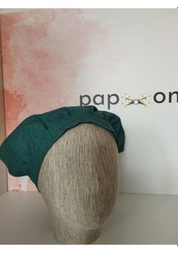 Resim Papyonbebek0 Desenli Eşarp Bandana - Yeşil - Organik & El Yapımı Yeşil 