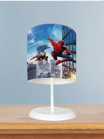 Resim Mekta Home Bebek Ve Çocuk Odası Iron Man Ve Spider Man Desenli Abajur 
