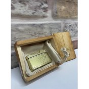 Resim Promise Marka Eskitme Sarı Gold Renk Model Kişiye Özel Çakmak 
