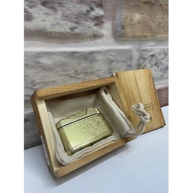 Resim Promise Marka Eskitme Sarı Gold Renk Model Kişiye Özel Çakmak 