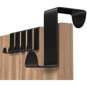 Resim Kapı Askısı Paslanmaz Çelik Standart Kapı, Çekmece, Dolap, Gardırop, Mutfak, Banyo, Yatak Odası İçin Askılık, Siyah 