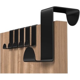Resim Kapı Askısı Paslanmaz Çelik Standart Kapı, Çekmece, Dolap, Gardırop, Mutfak, Banyo, Yatak Odası İçin Askılık, Siyah 