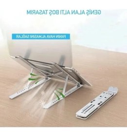 Resim Hakay Taşınabilir Metal Laptop Stant, Tüm Dizüstü Bilgisayarlarla Uyumlu 