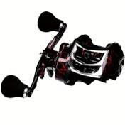 Resim Çift Fren Sistemi ile Yüksek Hızlı 18+1BB Yem Atma Makinesi, 9.07KG Maksimum Sürükleme - Ergonomik Tutma Sapı, Dayanıklı Paslanmaz Çelik Makara - Kerevit ve Levrek Balıkçılığı için İdeal, Tuzlu ve Tatlı Su Uyumlu, Balıkçıların Seçimi|Sleek Black Finish|Paslanmaz Çelik Makara 