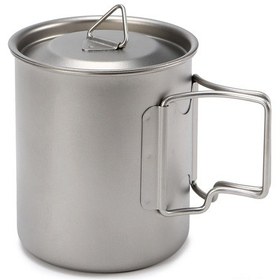 Resim Lemestar Titanyum Bardak 450ml- Hafif, Dayanıklı, Ev Ve Outdoor Kullanım İçin Kapağı Ve Çevirkeli Kolleri İle Çok Renkli 