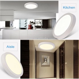 Resim Full Reyon 18 Watt Yuvarlak Beyaz Metal Kasa 3200 Kelvin Ultra Kaliteli Sıva Üstü LED Tavan Armatürü, LED Panel 
