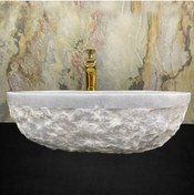 Resim SİPAHİMARBLE Gri Mermer Dışı Mucartalı Özel Tasarım Lavabo 