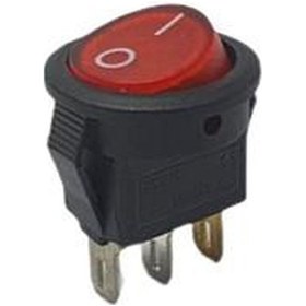 Resim Electroon Mini Işıklı Yuvarlak Anahtar 16Mm 3Pin - 50Adet 