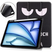 Resim Pazly Air 11 2024 Kalem Yuvası Ve Üç Katlı Standlı Desenli Baskı Kılıf Kapak, İpad Uyumlu Kılıf 