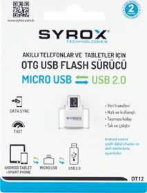 Resim Syrox Usb Den Micro Usb Ye Dönüştürücü Otg Dt12 