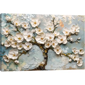 Resim Ağacı Kaplamış Çiçekler - 150x100 