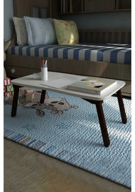 Resim Suntalam Laptop Sehpa Çalışma Kahvaltı Masası Krem 60 Cm 23 Cm Bej 35 Cm Diğer 