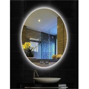 Resim Global Led Mirror 50X70 cm Dokunmatik Tuşlu Buğu Yapmayan Ledli Elips Banyo Aynası 