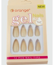 Resim Orange Yapıştırıcılı Jel Takma Tırnak-krem N701 