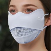 Resim Elmpaly Love Mark Nefes Alabilir Buz İpeği Yüz Maskesi Göz Koruma Ve Ayarlanabilir Love Mark Mask----açık Gri 