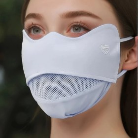 Resim Elmpaly Love Mark Nefes Alabilir Buz İpeği Yüz Maskesi Göz Koruma Ve Ayarlanabilir Love Mark Mask----açık Gri 