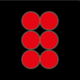 Resim Kırmızı Reflective Reflektif Yuvarlak Sticker Paketi 8'li Otomobil Motosiklet Reflektif Parlayan Sticker Etiket Modeli 