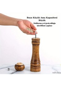 Resim İki Adet Premium Ahşap Tuz Ve Karabiber Öğütücü Seti - Ayarlanabi 
