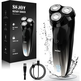 Resim Sejoy Elektrikli Tıraş Erkekler 3d Usb Şarj Edilebilir 5w Elektrikli Tıraş Gümüş Meksika 1 Saat 