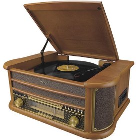 Resim Mikado Nostalgia MN-P325 DÖNENCE Pikap Ahşap 2X5W Stereo Spk MP3 Çalar USB-Radyo-CD-Kaset -BT Müzik 