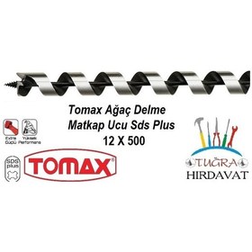 Resim Tomax Sds Plus Ağaç Delme Ahşap Delme Matkap Ucu 12x500 