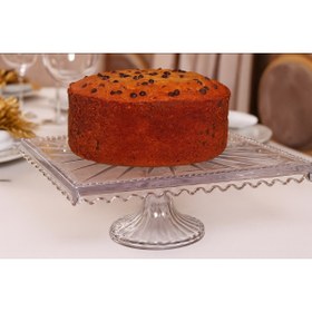 Resim COCEM Cam Kare Kek Standı | Şık Ayaklı Servis Tabağı | Pasta Kurabiye Sunumluk | Zarif Tasarım 