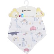 Resim Ekebaby Penye Baskılı Fular Önlük 11980 Gri 