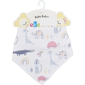 Resim Ekebaby Penye Baskılı Fular Önlük 11980 Gri 