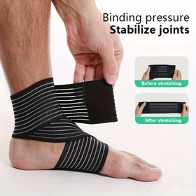 Resim 1 adet Yüksek Esneklikli Siyah Ayak Destek Kolsu - Eklemeleri Stabilize Eder, Spor ve Fiziksel Aktivitelere Uygun, Esnek Polyester Malzeme, Ayak Stabilizatörü|Esnek Kumaş|Dayanıklı Ayak Desteği, Ayak Destekleri 