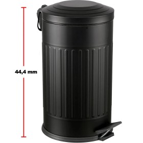 Resim 16 Litre Siyah Vintage Çöp Kovası, Amortisörlü, Banyo ve Mutfak Için 