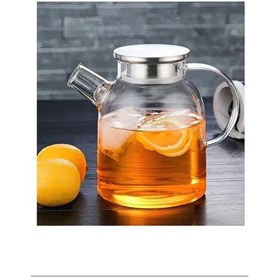 Resim Çelik Kapaklı Borosilikat Uzun Cam Demlik 1800 Ml Royaleks-cm-2003 Renkli 