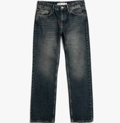 Resim Yüksek Bel Straight Jean Kot Pantolon Düz Paça Normal Kesim - Eve Jean 