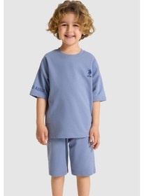 Resim U.s. Polo Assn. Erkek Çocuk İndigo Pijama Takım 50327090-vr028 