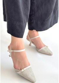 Resim Lanna Bej Cilt Topuklu Ayakkabı Bej 