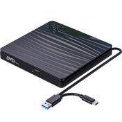 Resim UpWay Dvd Rw Usb 3.0 Type-c Slim Harici Cd Dvd Yazıcı Okuyucu Macbook Imac Windows11 
