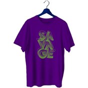 Resim Bluu Savage Sporcu T-Shirt Bisiklet Yaka (528819272) Mor 