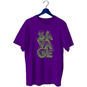 Resim Bluu Savage Sporcu T-Shirt Bisiklet Yaka (528819272) Mor 