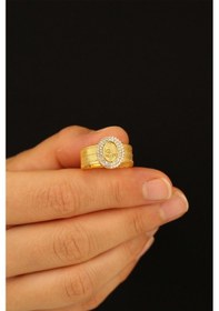 Resim Çgk Çiğdem Gürel Kuyumculuk Tuğralı Hasır Altın Yüzük Gold 
