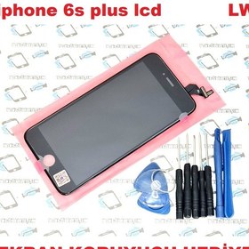 Resim (Tkgz) Apple Uyumlu iPhone 6S PLUS Lcd Ekran dokunmatik LW (Montaj Seti) SİYA 