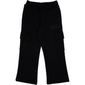 Resim U.S. Polo Assn. Kız Çocuk Siyah Cep Detaylı Parlak Baskılı Eşofman Altı 50316892-VR046 