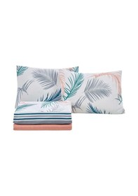 Resim Elart Helen Ranfors Çift Kişilik Nevresim Takımı 4 Parça 200 x 220 CM Pudra 