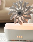 Resim SİLVERROOM Fırıldak Yağmur Damlası Nemlendirici 300ml 7 Renk LED Lamba Uzaktan Kumanda Yağmur Damlası 