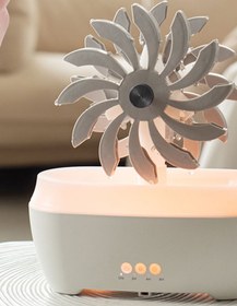 Resim SİLVERROOM Fırıldak Yağmur Damlası Nemlendirici 300ml 7 Renk LED Lamba Uzaktan Kumanda Yağmur Damlası 