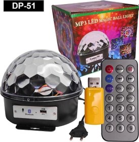 Resim Uzaktan Kumandalı Müzikli Dönerli Disko Topu Bluetooth Sese Duyarlı Gün Işığı 