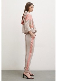 Resim Yanı Şeritli Jogger Eşofman Altı Bej Bej 