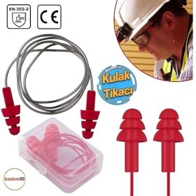 Resim Tıkacı 23 Db Yıkanabilir Ipli Tıkaç Tpe Gürültü Ses Önleyici Yüzme Su Kaçma Kulak Koruyucu 