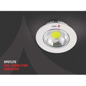 Resim Arsel Spotlite SP-303M-5 Acil Aydınlatma Armatürü Sürekli ve Kes Beyaz 