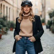 Resim Şık Retro İngiliz Tarzı Suni Deri Bere - Hafif, Sıcak Sekizgen Newsboy Şapka Erkekler & Kadınlar İçin | Özel Günler İçin Mükemmel 