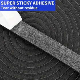 Resim 5.03 metre Siyah Kendinden Yapışkanlı Köpük Bant, Kapı ve Pencereler için Hava Geçirmez İzolasyon Şeridi, Rüzgar Geçirmez Köpük Şerit, Sürgülü Kapı Contası, Ses Yalıtımı, Rüzgar ve Yağmur Önleyici Şerit, Klima Mühürleme 